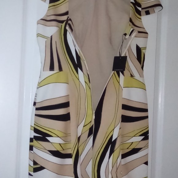 4.collective Multicolor Wave Cotton Cap Sleeve Cocktail Dress - Picture 9 of 10